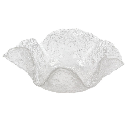 Keskor Decorative Glass Transparent Bowl 28x28x10cm