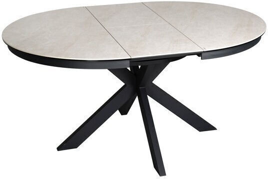 Detroit 998 Round Extendable Dining Room Table Black
