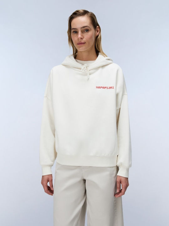 H W Long Women's Hooded Sweatshirt White Whisper