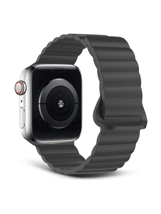 Decoded Λουράκι Σιλικόνης Μαύρο (Apple Watch 42/44/45mm)