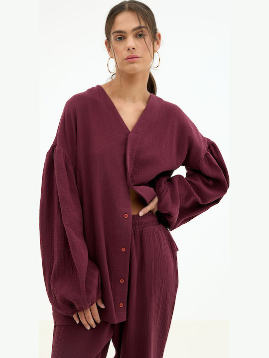 Burgundy Blouse