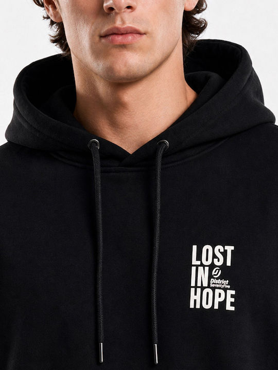 Sweatshirt With Hood Black