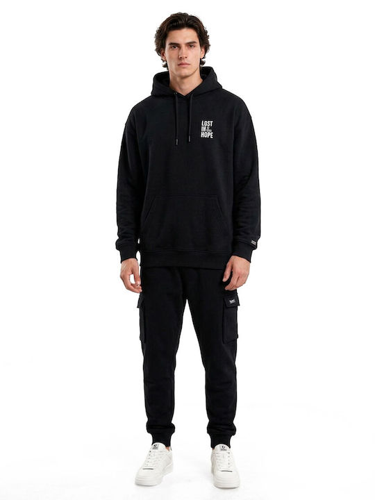 Sweatshirt With Hood Black