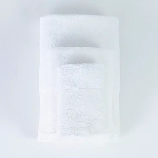 Borea Bath Towel Set 3 pcs White