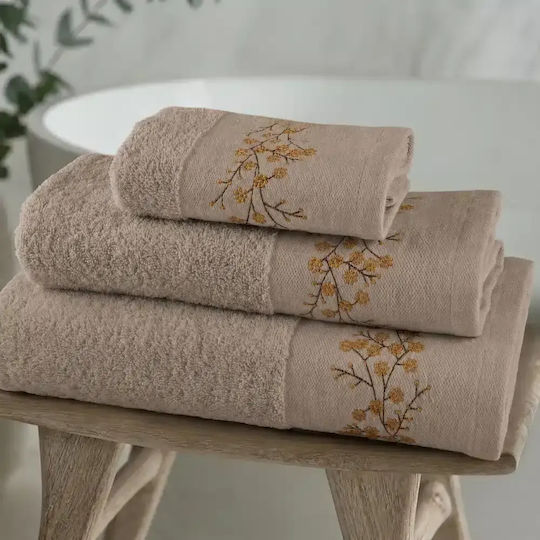 Borea Комплект Хавлиени Кърпи 3 Бр Mimosa Екрю