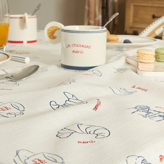 Cotton Tablecloth A-s Fra White 140x240cm