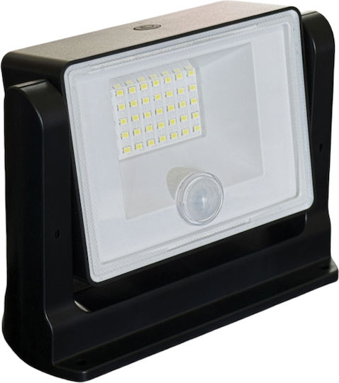 Eurolamp Wall Mounted Solar Light 10W 1000lm Cold White 6500K with Motion Sensor and Photocell 15.2x5.9cm