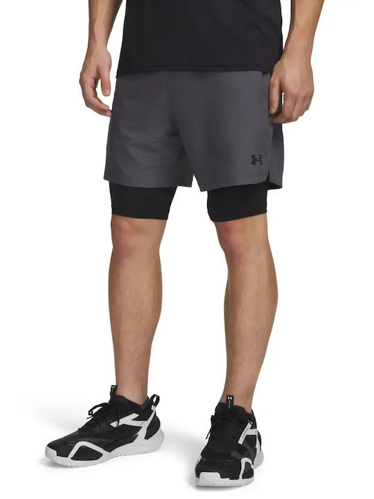 Under Armour 2-in-1 Herren Shorts Grau