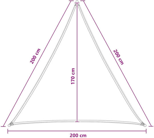 vidaXL Триъгълно Оранжево Shade Sail 2м