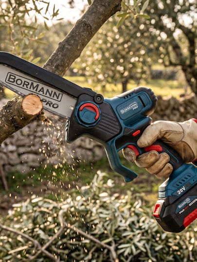Bormann Pro BBP5441X22C Pruning Battery Chainsaw Brushless 20V 1.3kg with Blade 20cm
