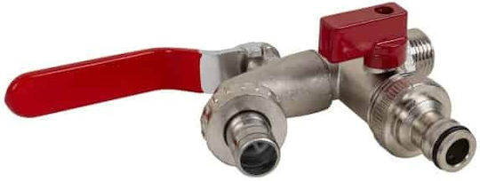 Robinet Din Bronz Dublu 1/2 Inch Două Ieșiri Alimentare Simultană