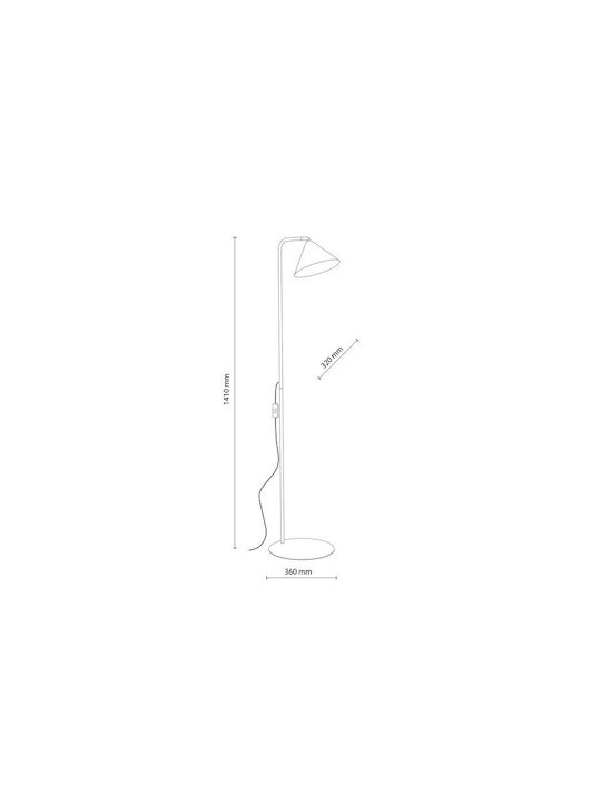 TK Lighting Lampadă De Podea Cu Bază De Bec E14