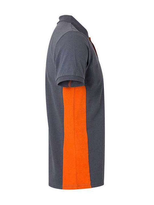 Velilla Work Polo Shirt Gray Gray - Orange