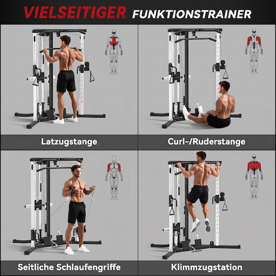 Sportnow Multi Gym Pentru Exerciții și Fitness Cu Greutate Totală 100kg