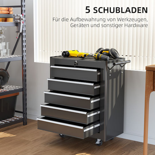 HomCom Metallisch Werkzeugkiste