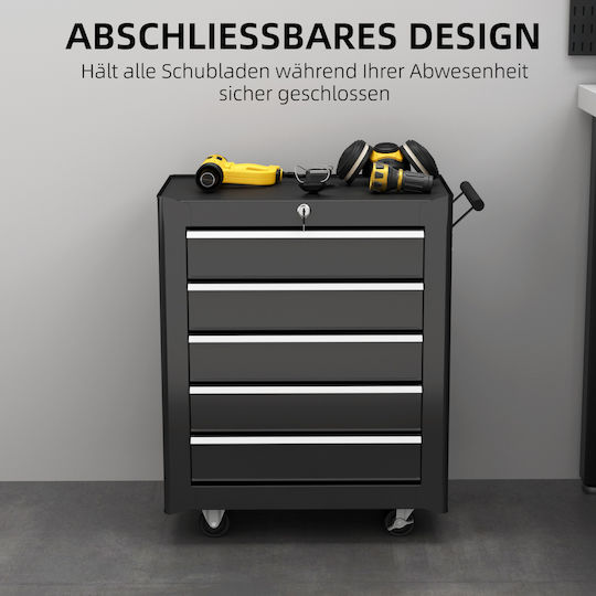 HomCom Metallisch Werkzeugkiste