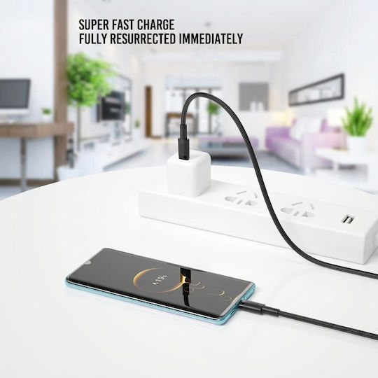 Leewello USB 2.0 Cable USB-C Male - USB-C 60W PD Black 1m