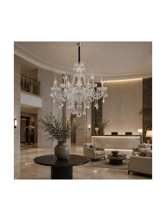Artekko Candelabru Ø60cm Cu Cristale Transparent 023-3016
