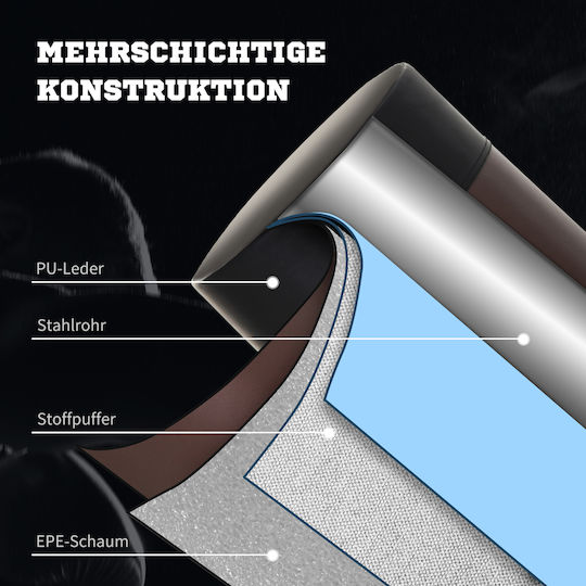 HomCom Synthetischer Boxsack mit Höhe 80cm Schwarz