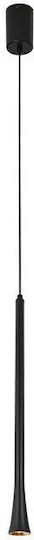 Luma Black LED Pendant Ceiling Light with Warm White Light 4x4cm