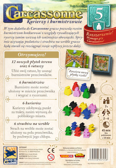 Επέκταση Παιχνιδιού Carcassonne Couriers and Mayors 7+ Ετών (PL) Bard