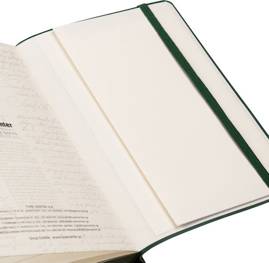 Type Center Daily Agenda A5 2027 Green Leather 14x20.5cm with Personalization