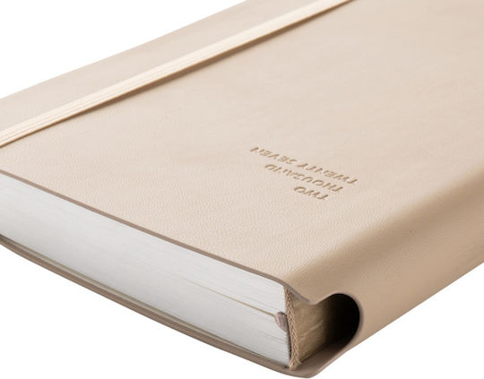 Type Center Ημερήσια Ατζέντα A5 2027 Μπεζ Δερμάτινη 14x20.5εκ. (με Προσωποποίηση)
