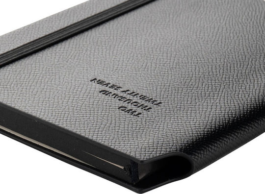 Type Center Εβδομαδιαία Ατζέντα A6 2027 Μαύρη Δερμάτινη 10.5x14.8εκ. (με Προσωποποίηση)