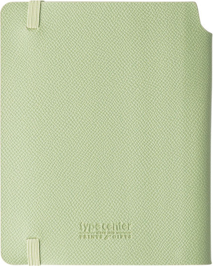 Type Center Weekly Agenda A6 2027 Green Leather 10.5x14.8cm (with Personalization)
