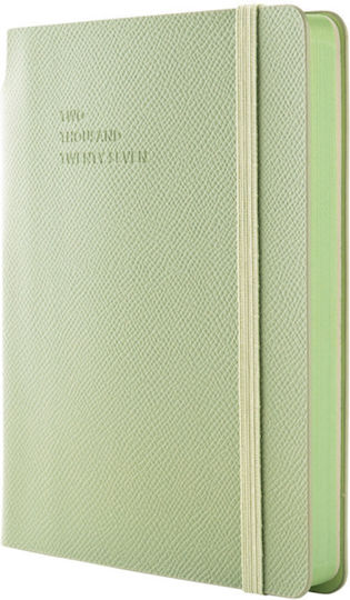 Type Center Weekly Agenda A6 2027 Green Leather 10.5x14.8cm (with Personalization)