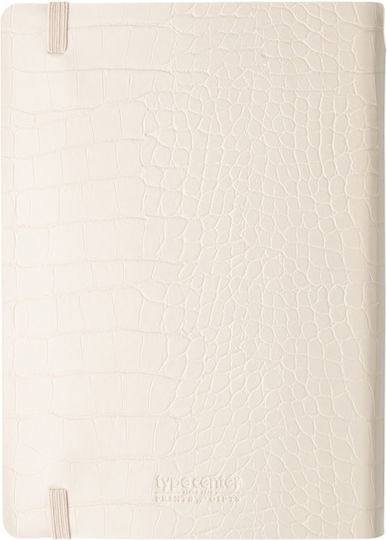 Type Center Daily Agenda A5 2027 Beige Leather 14x20.5cm with Personalization
