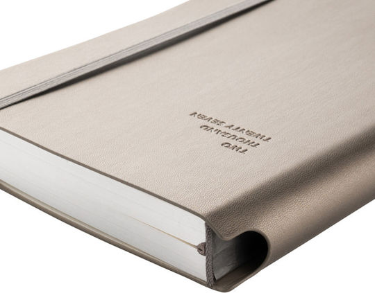 Type Center Ημερήσια Ατζέντα A5 2027 Ασημί Δερμάτινη 14x20.5εκ. (με Προσωποποίηση)