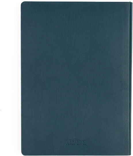 Type Center Daily Agenda 2027 Petrol Blue Leather 21x29.5cm (with Personalization)