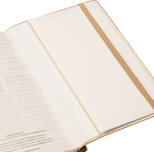 Type Center Weekly Agenda A5 2027 Gold Leather 14x20.5cm (with Personalization)