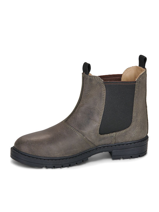 Kids Grey Ankle Boots