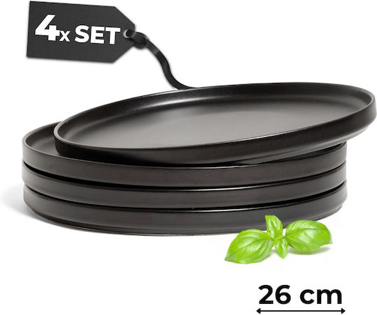 Miamio Negru Ceramică Set de Vase 20buc