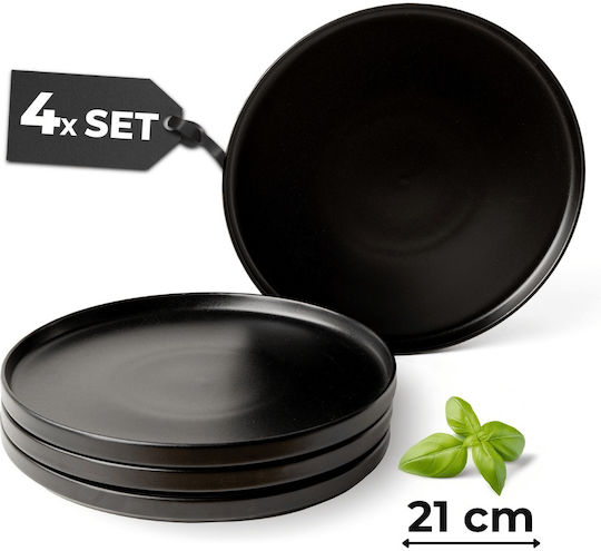 Miamio Negru Ceramică Set de Vase 20buc
