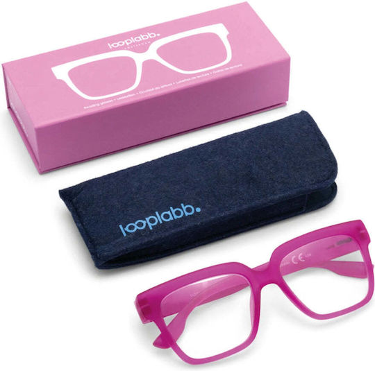 Looplabb Lesebrillen +2.50 in Rosa Farbe