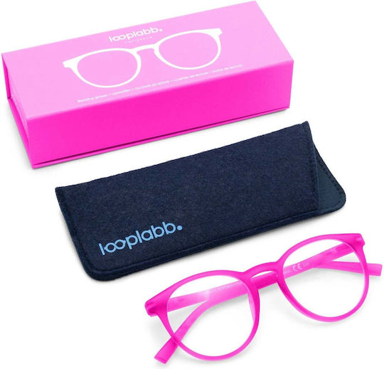 Looplabb Lesebrillen +2.50 in Rosa Farbe