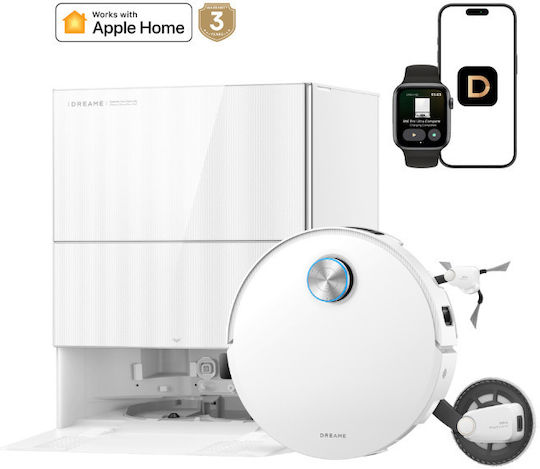 Dreame X60 Pro Ultra Complete Σκούπα Ρομπότ με Χαρτογράφηση Laser & Απορρόφηση 42000Pa Λευκή