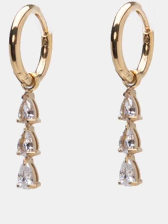 Ohrringe Strass 5001109-Gold