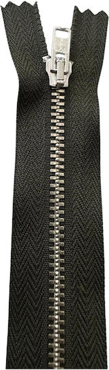 Reißverschluss Silber Zahn 14cm Khaki