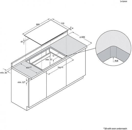 Haier ID Series 4 Intelligentes Induktion Kochfeld Autonom mit Sperrmodus 80x52cm