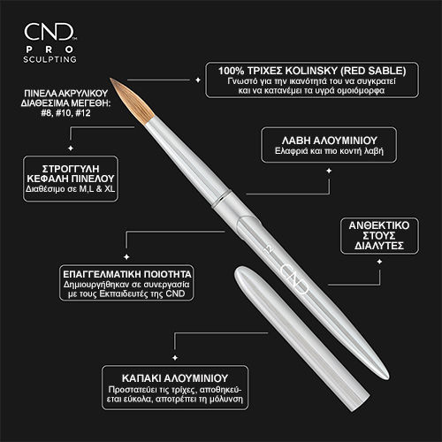 Cnd Pro Perie Pentru Lichid Și Pudră Nr 10