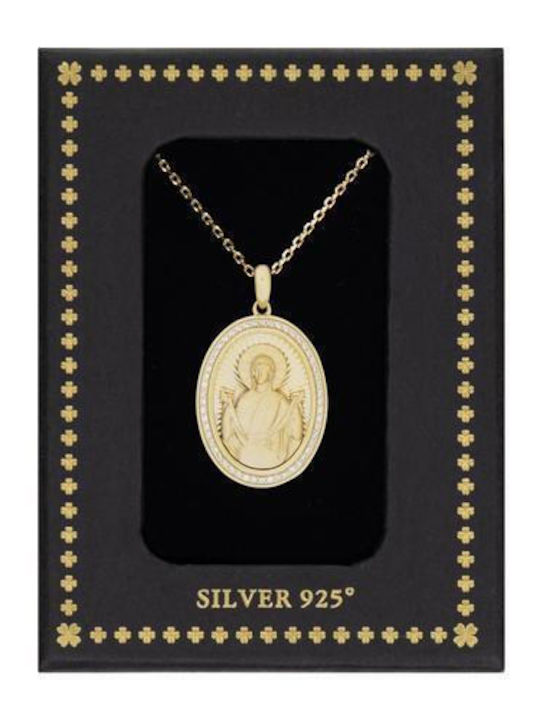 Halskette Talisman Göttliche Mutter aus Silber