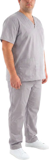 DS Wear Unisex Σετ Ιατρικό Παντελόνι και Μπλούζα Γκρι