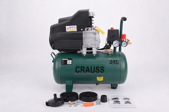 Ehome Einphasiger Luftkompressor mit Leistung 2hp und Luftkammer 24lt