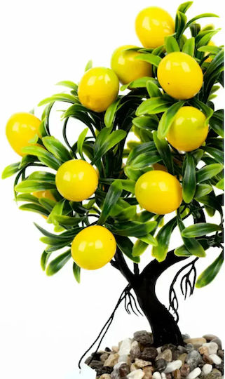 Stewehome Bonsai Artificial Copac Plantă în Ghiveci Lemn Detaliu Piatra