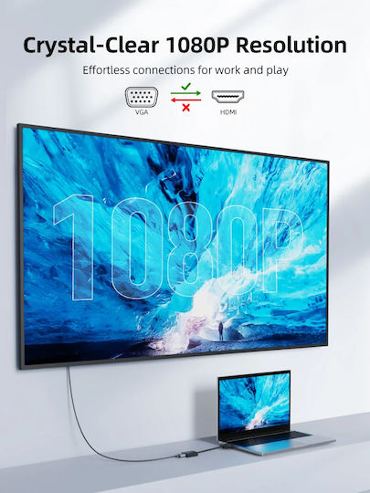 Cabletime CT-AV582-VGAH Μετατροπέας VGA male σε HDMI female