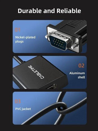 Cabletime CT-AV582-VGAH Μετατροπέας VGA male σε HDMI female